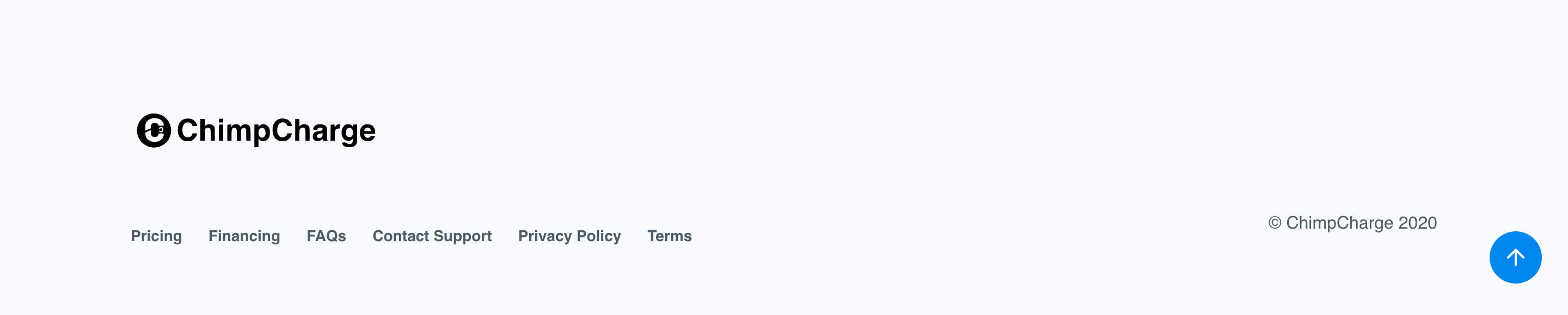 ChimpCharge Footer component screenshot