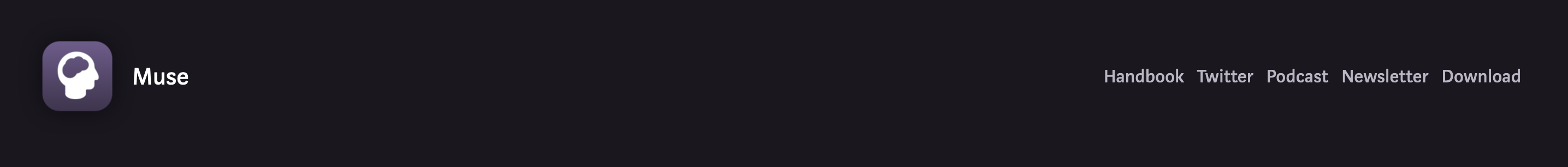 Muse Header component screenshot