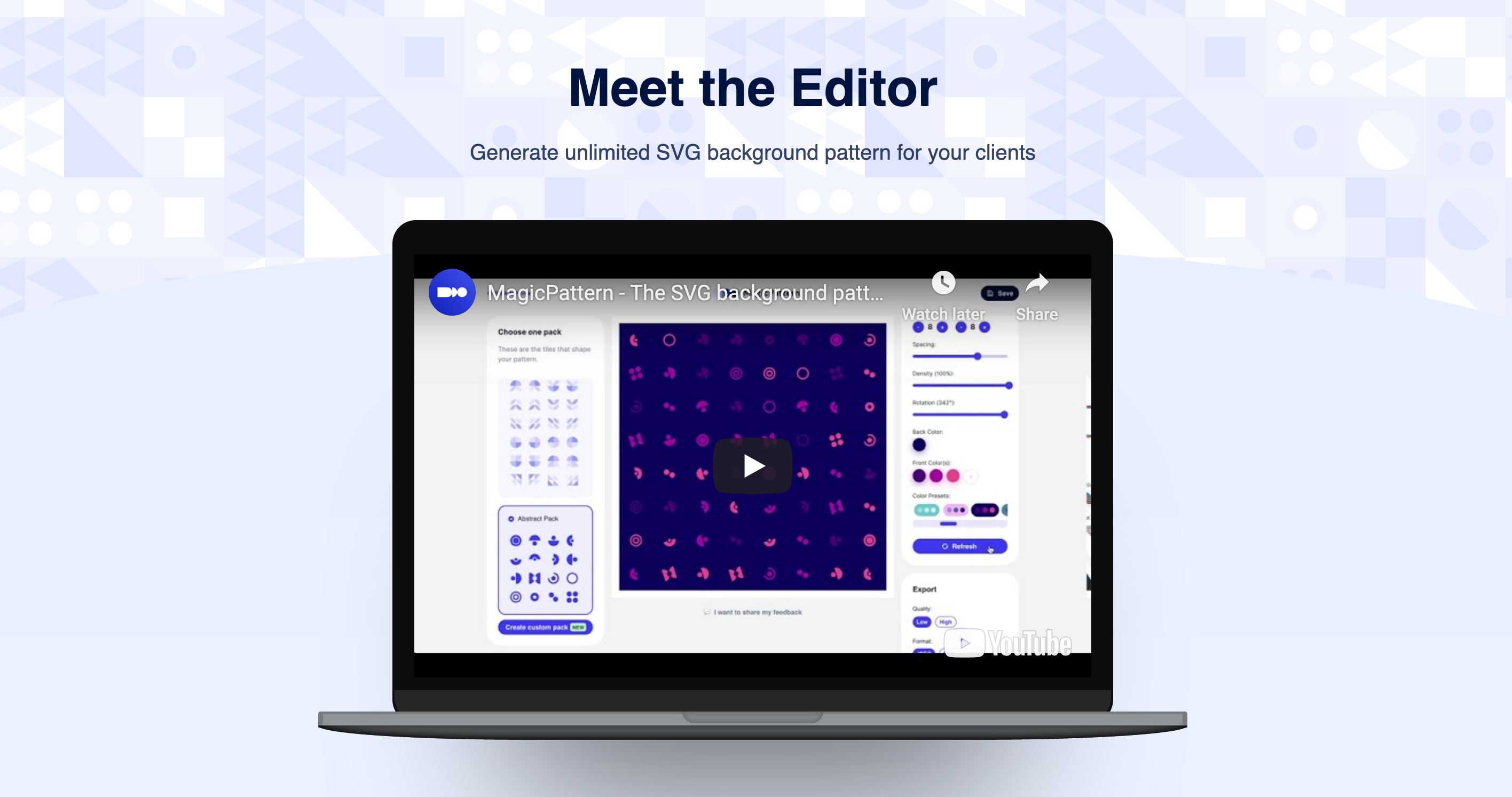 MagicPattern Demo component screenshot