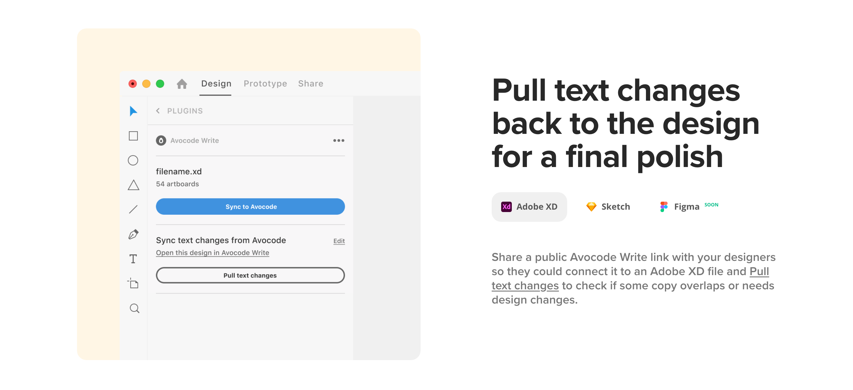 Avocode Feature component screenshot