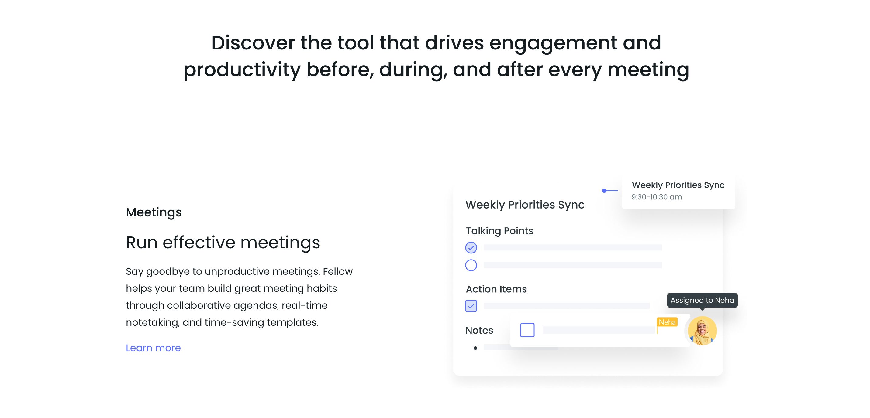 Fellow Feature component screenshot