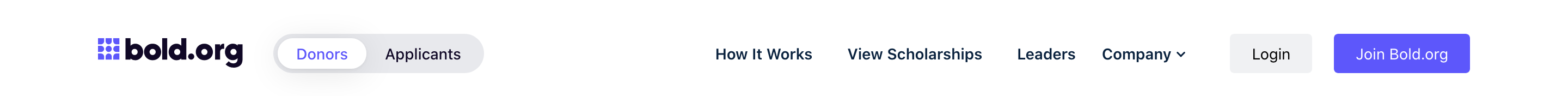 Bold Header component screenshot