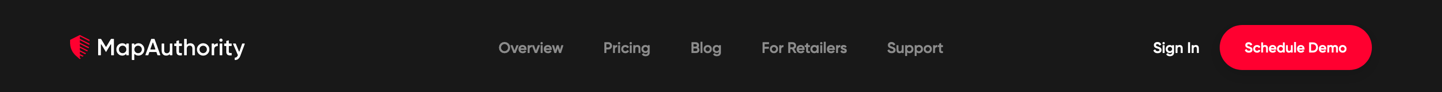 Mapauthority Header component screenshot
