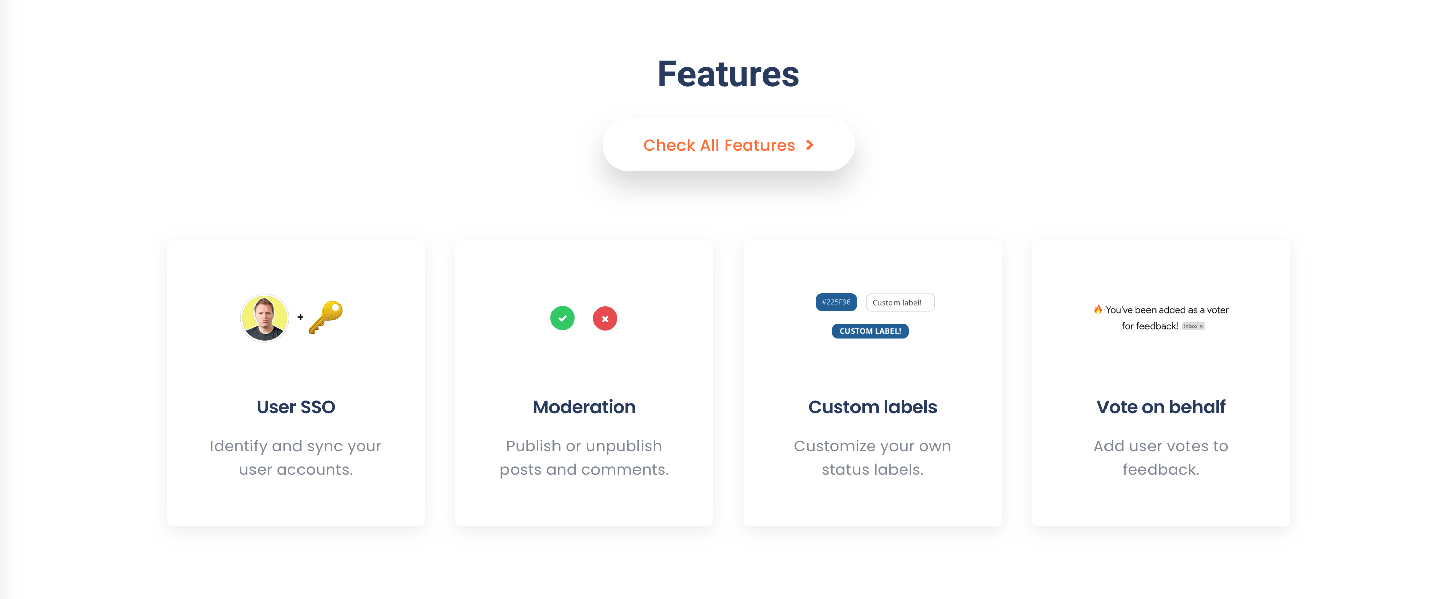 Upvoty Feature component screenshot