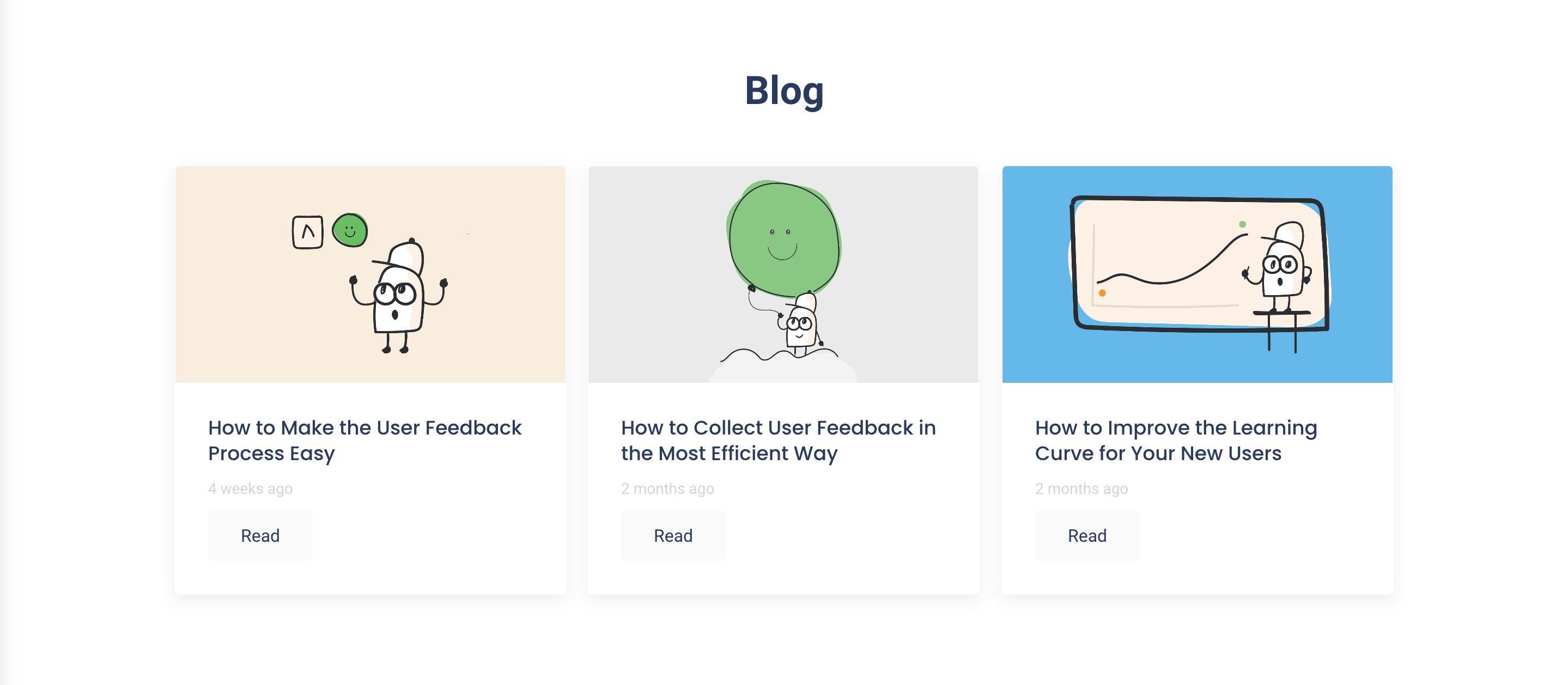 Upvoty Blog component screenshot