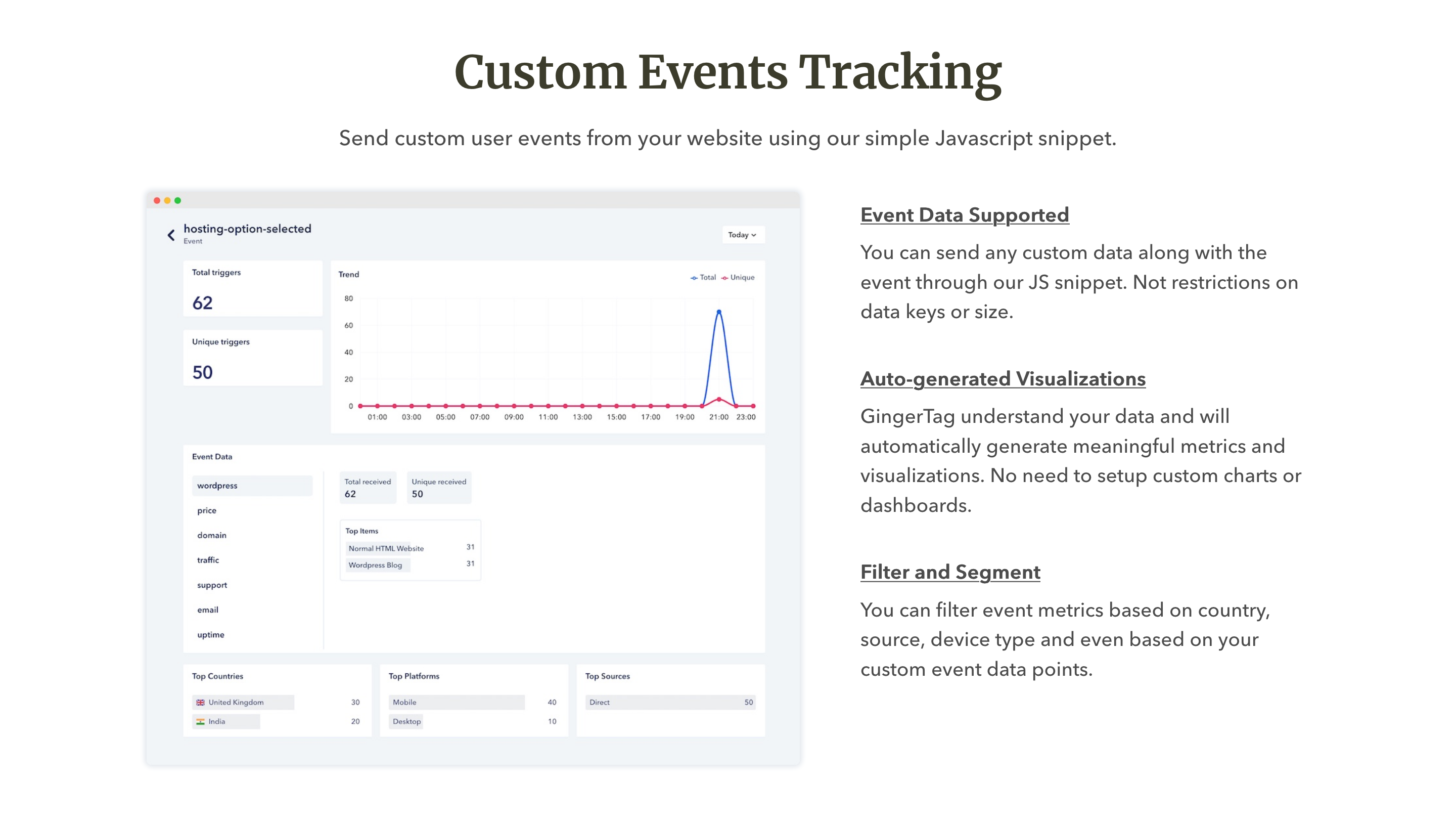 Gingertag Feature component screenshot