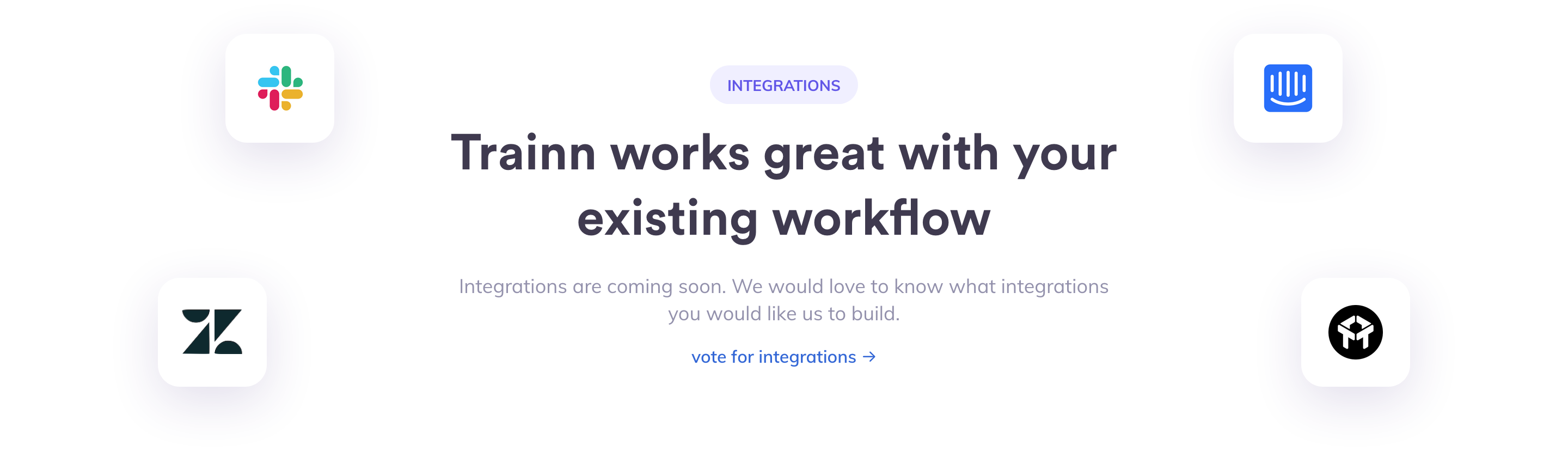Trainn Integrations component screenshot