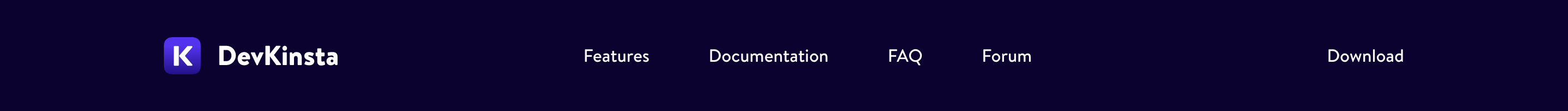 Kinsta Header component screenshot
