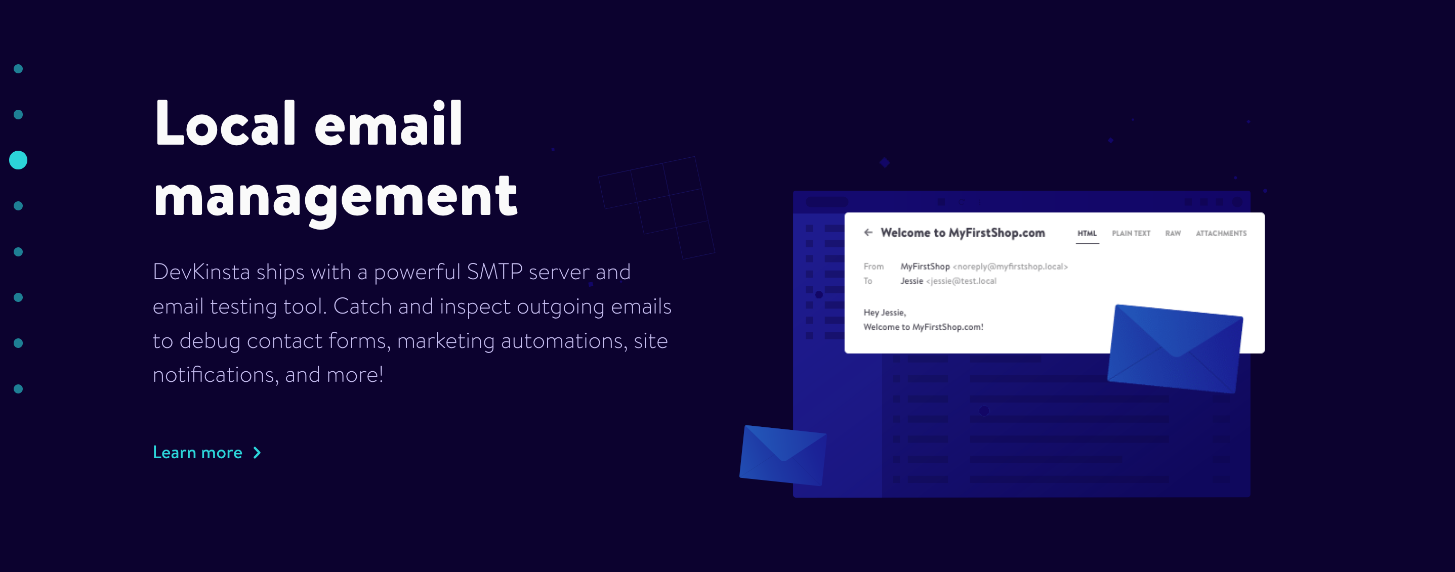 Kinsta Feature component screenshot