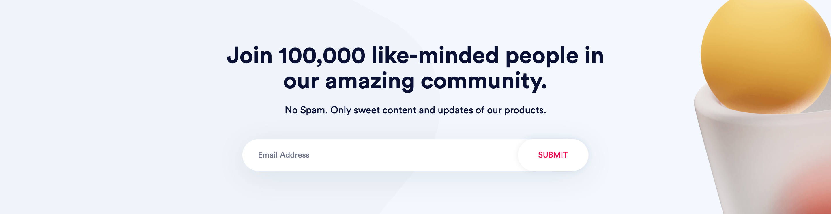 Squaredacademy Newsletter component screenshot
