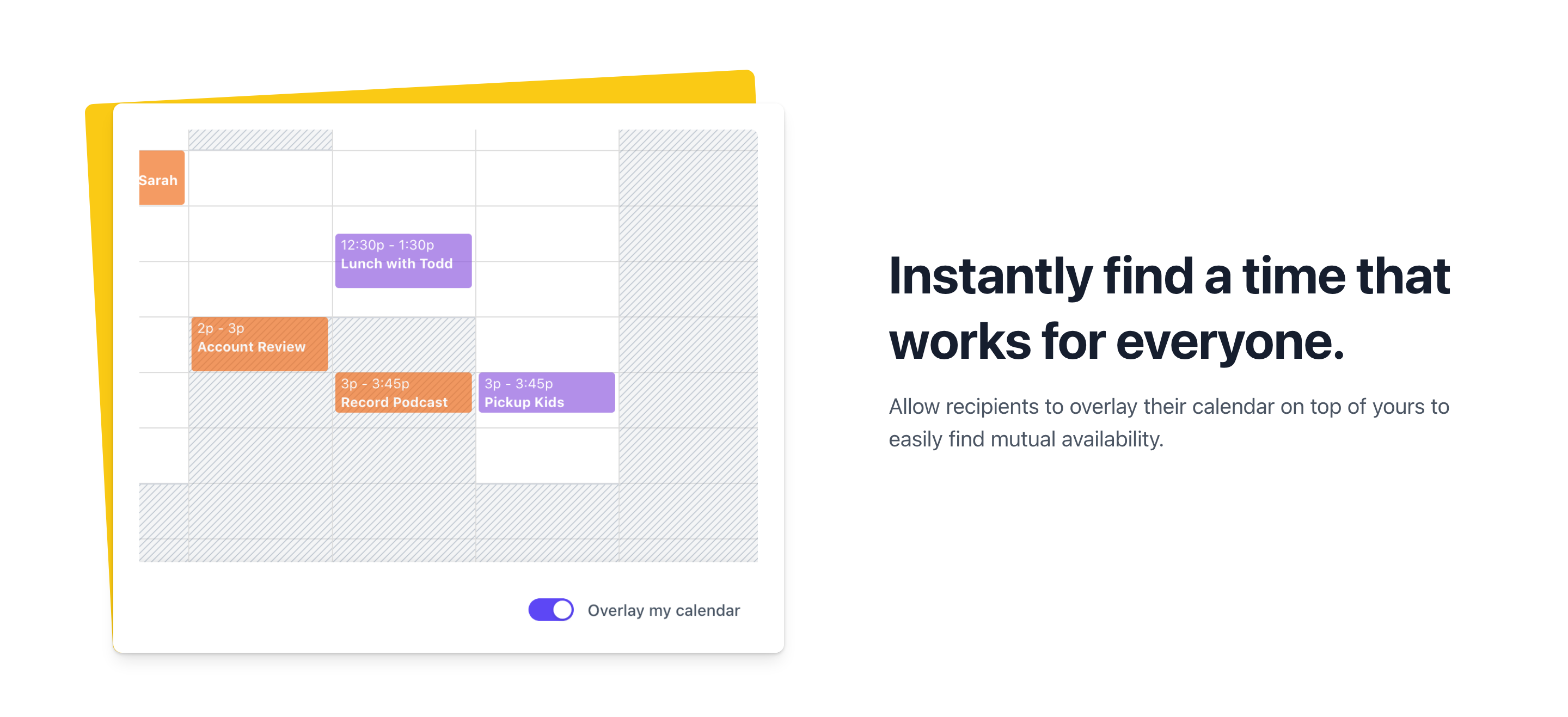 Savvycal Feature component screenshot