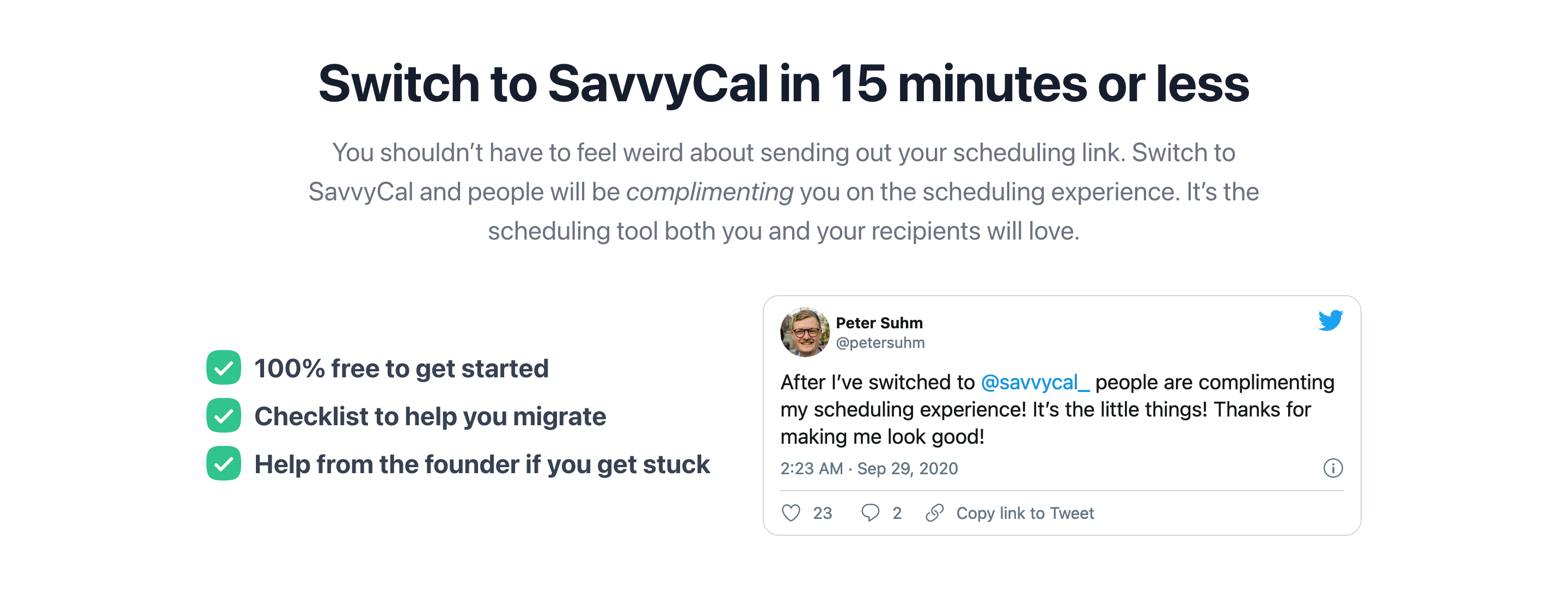 Savvycal Content component screenshot
