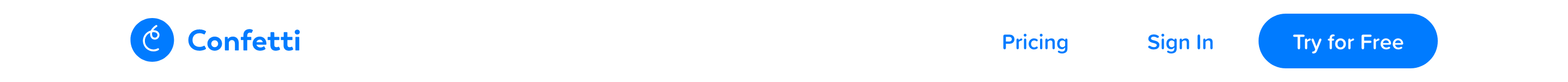 Confettihabits Header component screenshot