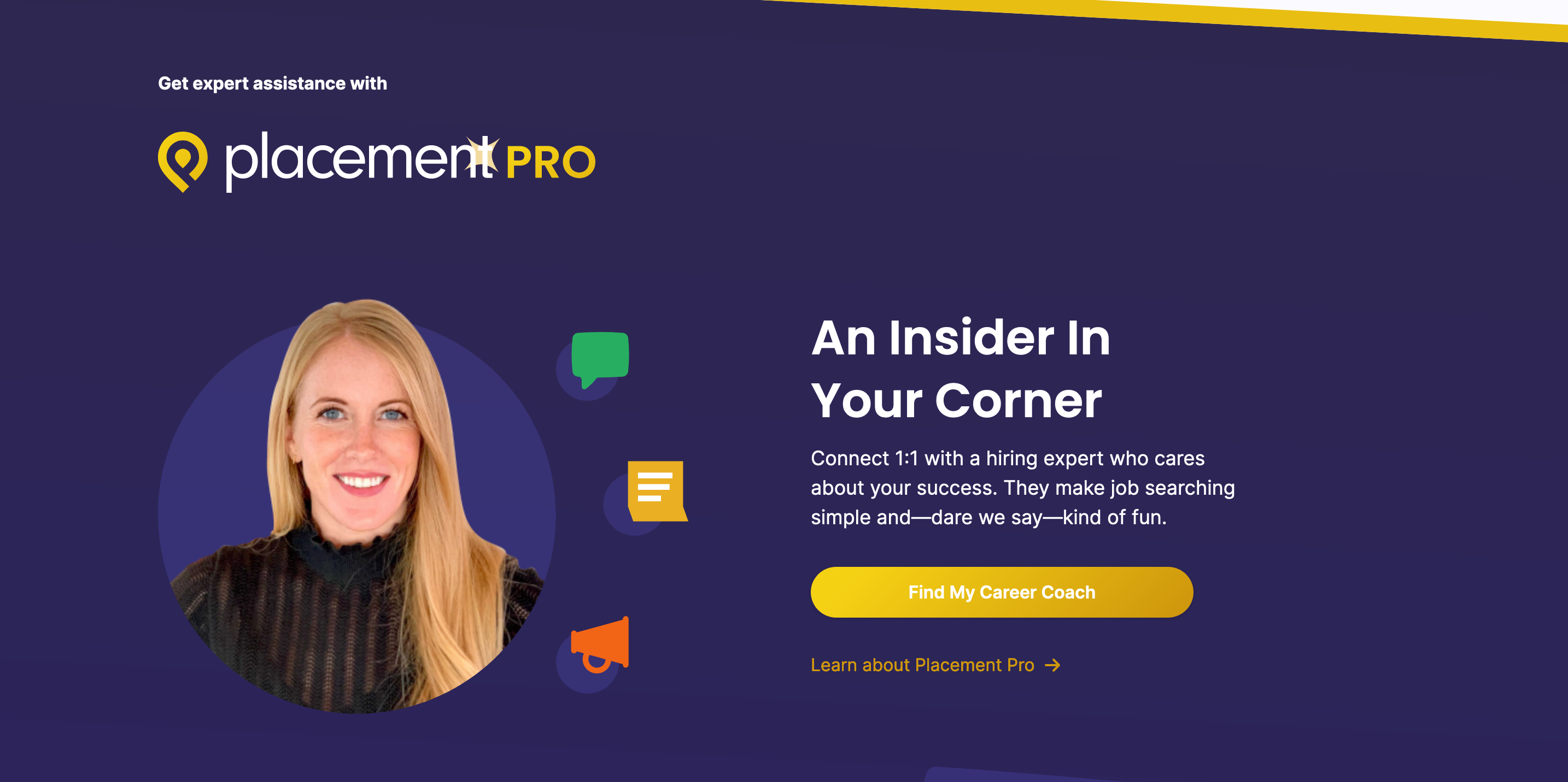 Placement Hero component screenshot
