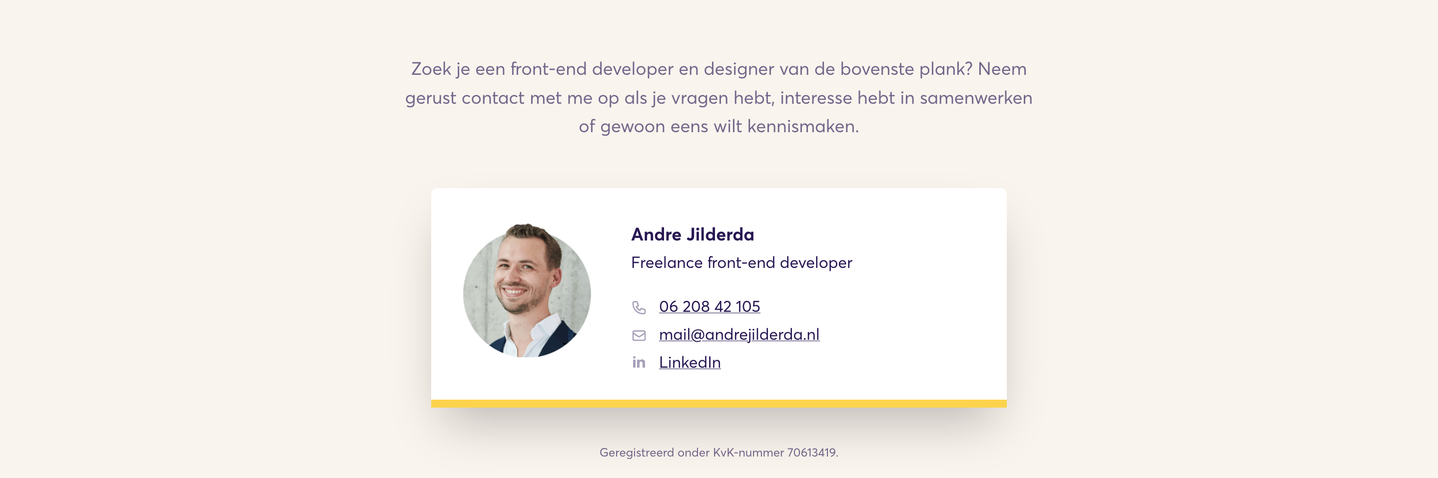 Andrejilderda Contact component screenshot