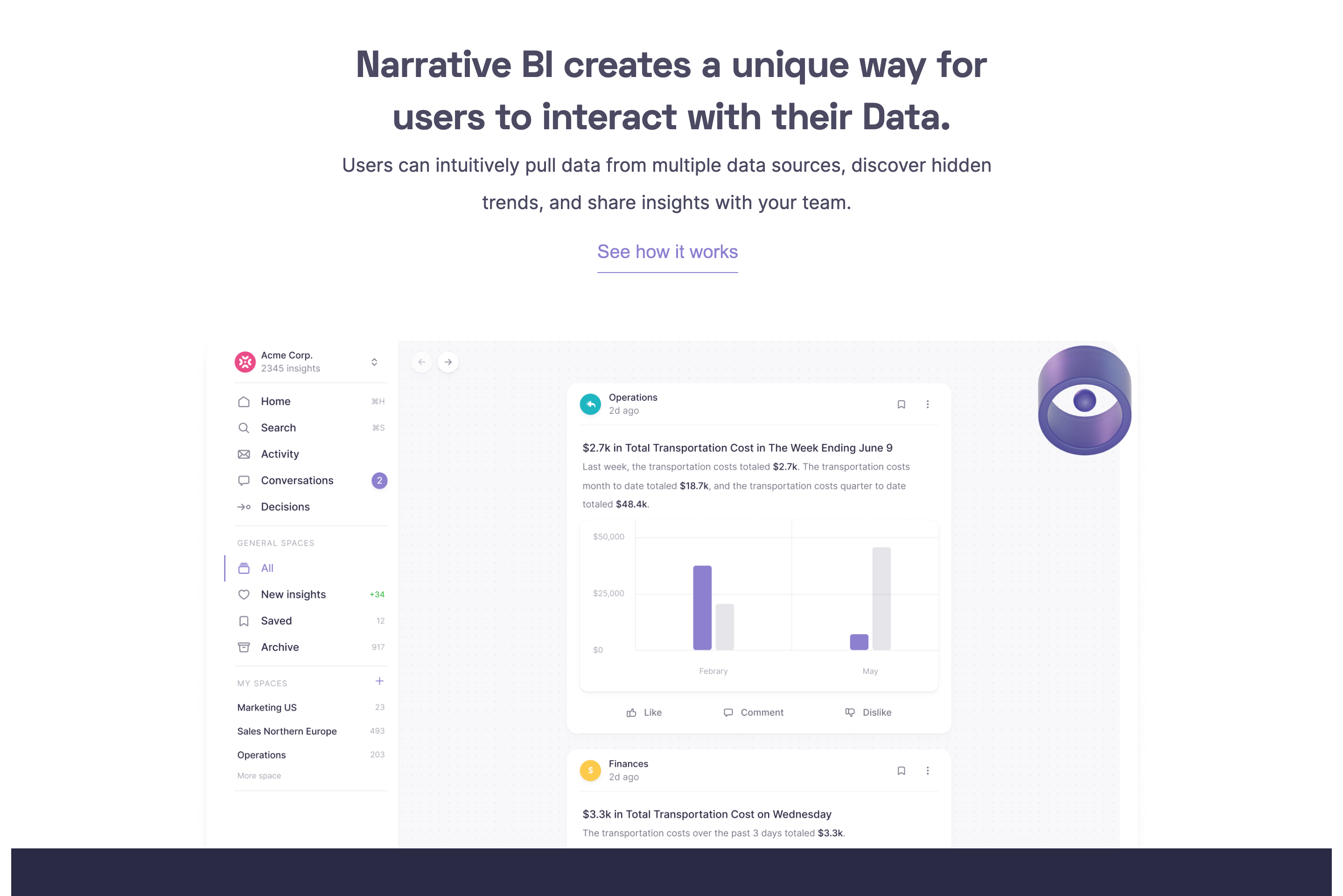 Narrative Content component screenshot