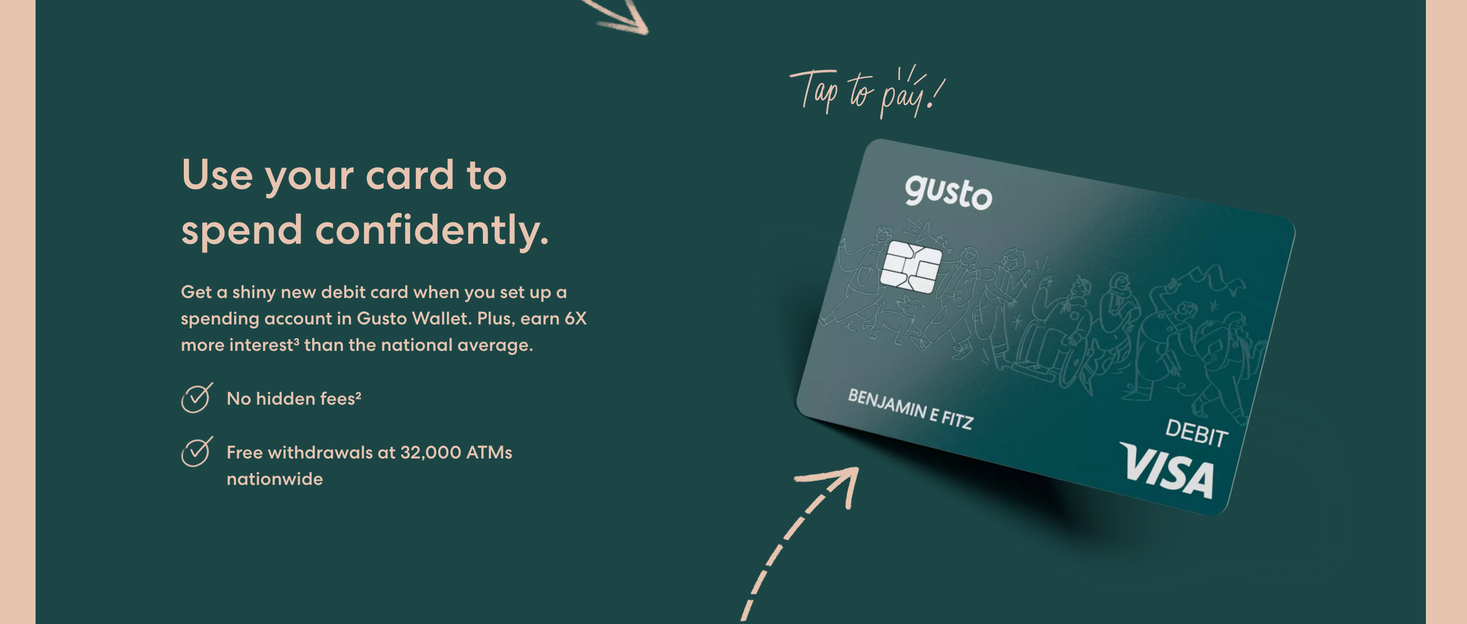 Gusto Wallet Feature component screenshot