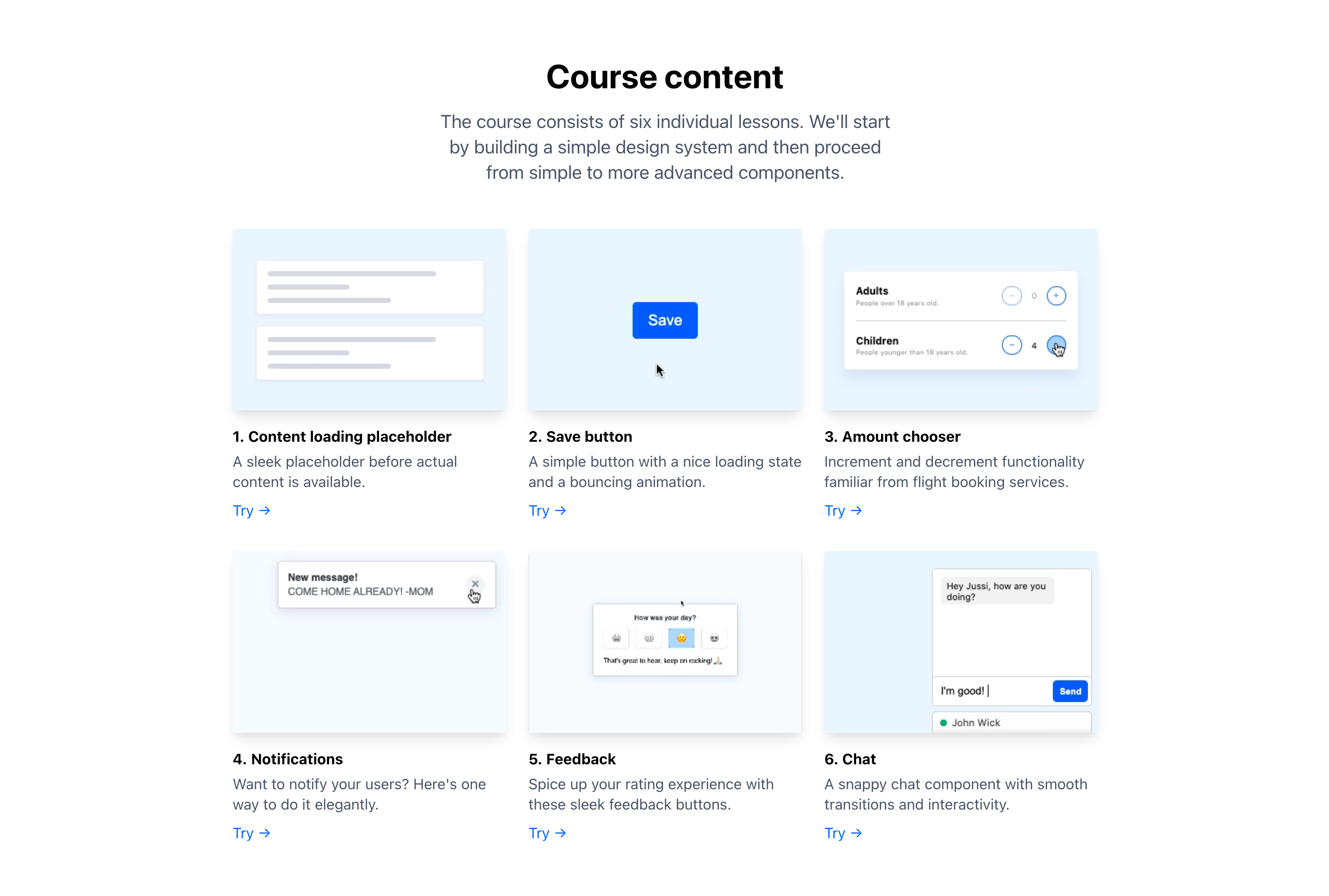 Full Stack Content component screenshot