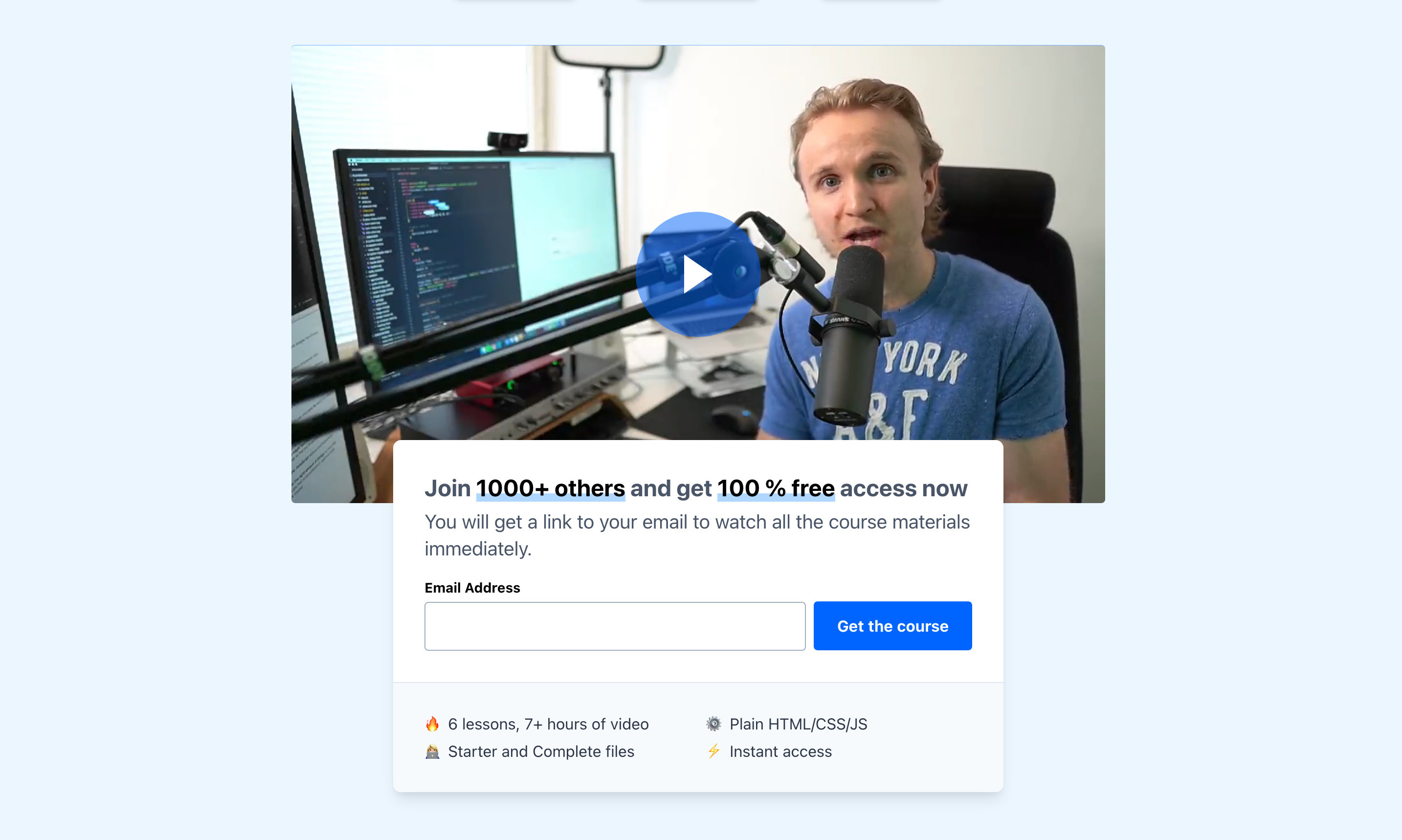 Full Stack Newsletter component screenshot