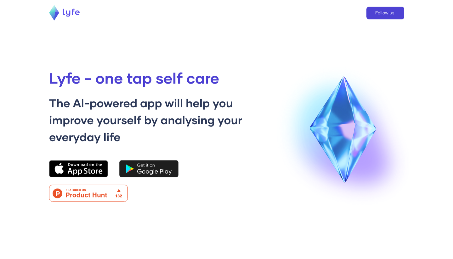 Lyfe Hero component screenshot