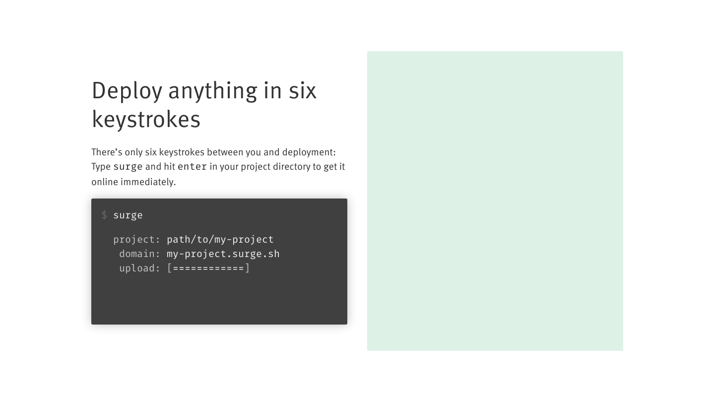 Surge Feature component screenshot