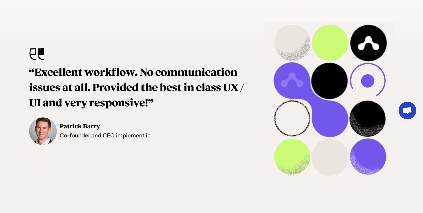 Designup Testimonial component screenshot
