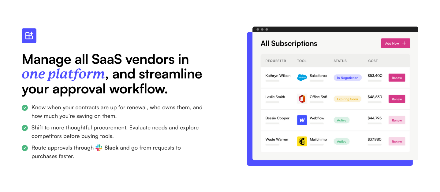 Spendflo Feature component screenshot