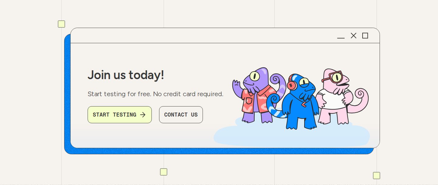 Bugster Call To Action component screenshot