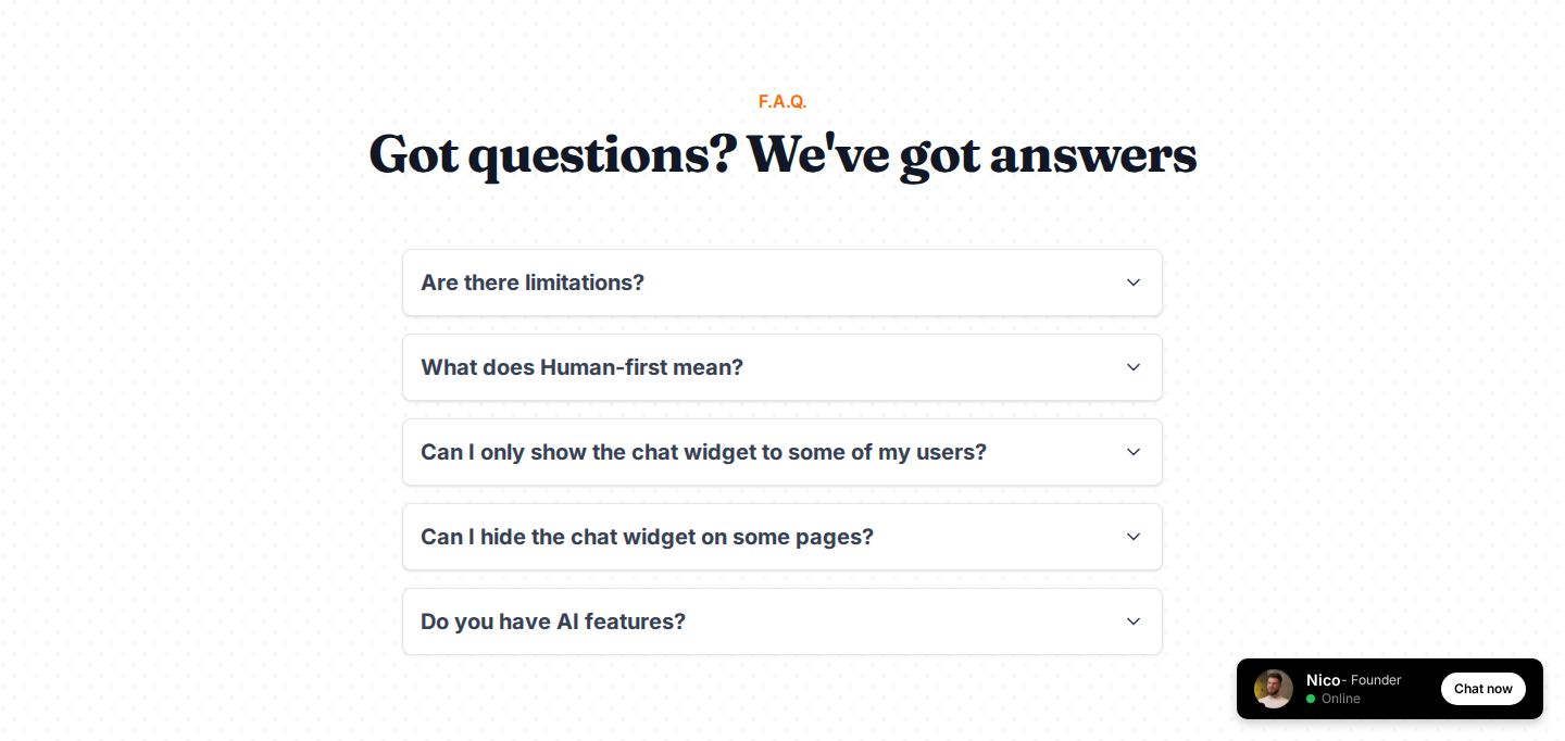 Heyo Faq component screenshot
