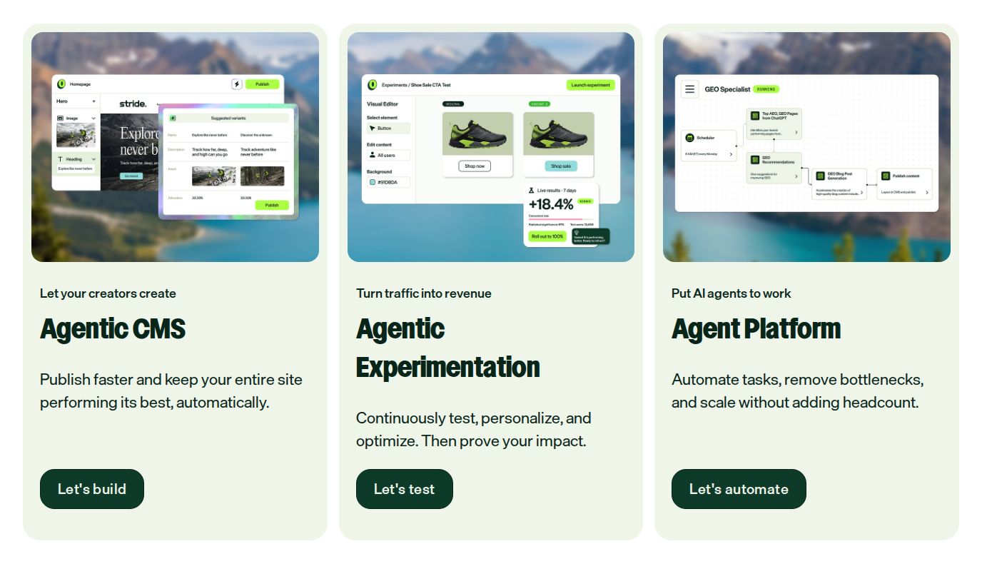 Optimizely Feature component screenshot