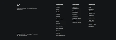 Footer section example