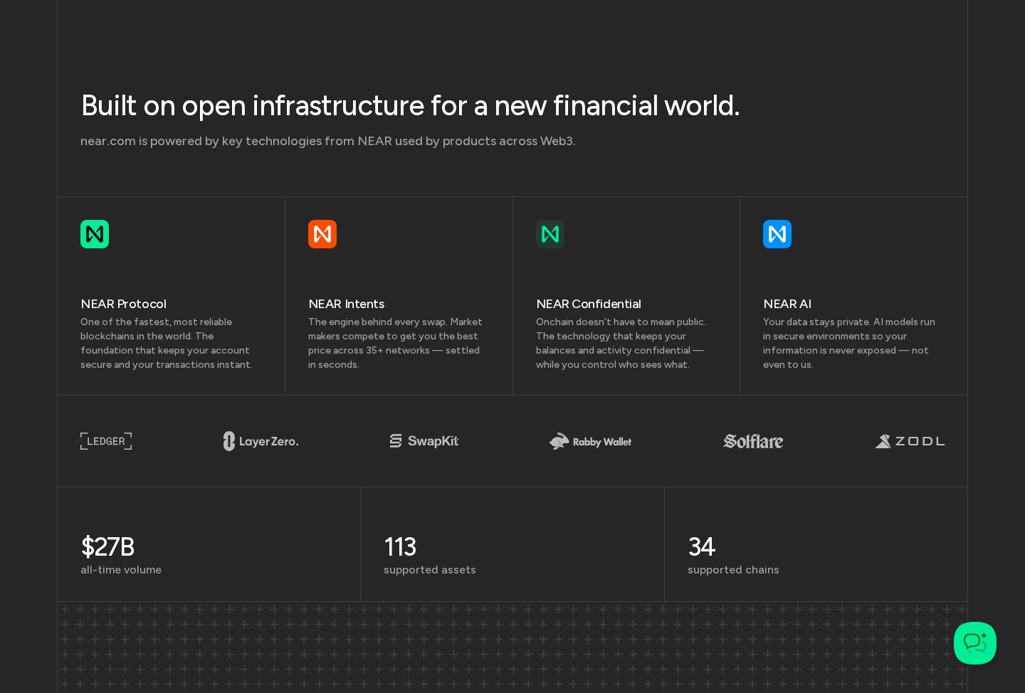 NEAR Feature component screenshot
