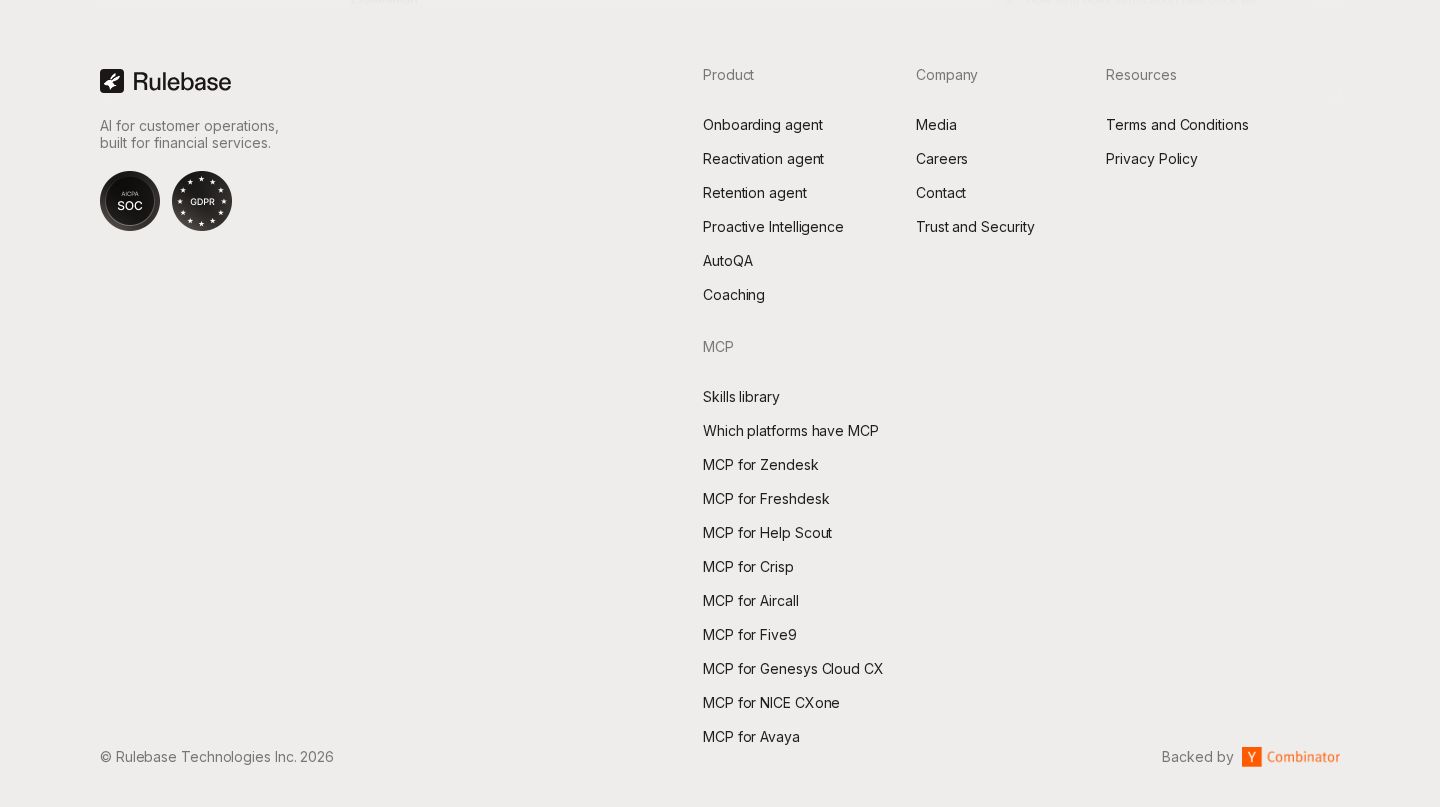 Rulebase Footer component screenshot