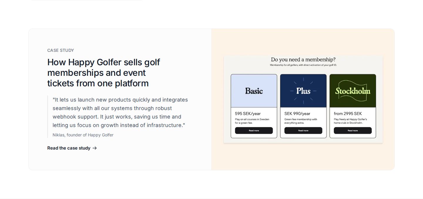 Checkout Page Casestudies component screenshot