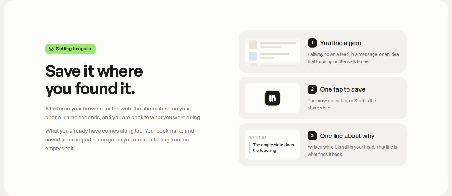 Shelf Feature component screenshot