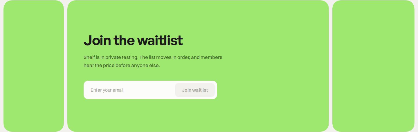 Shelf Call To Action component screenshot