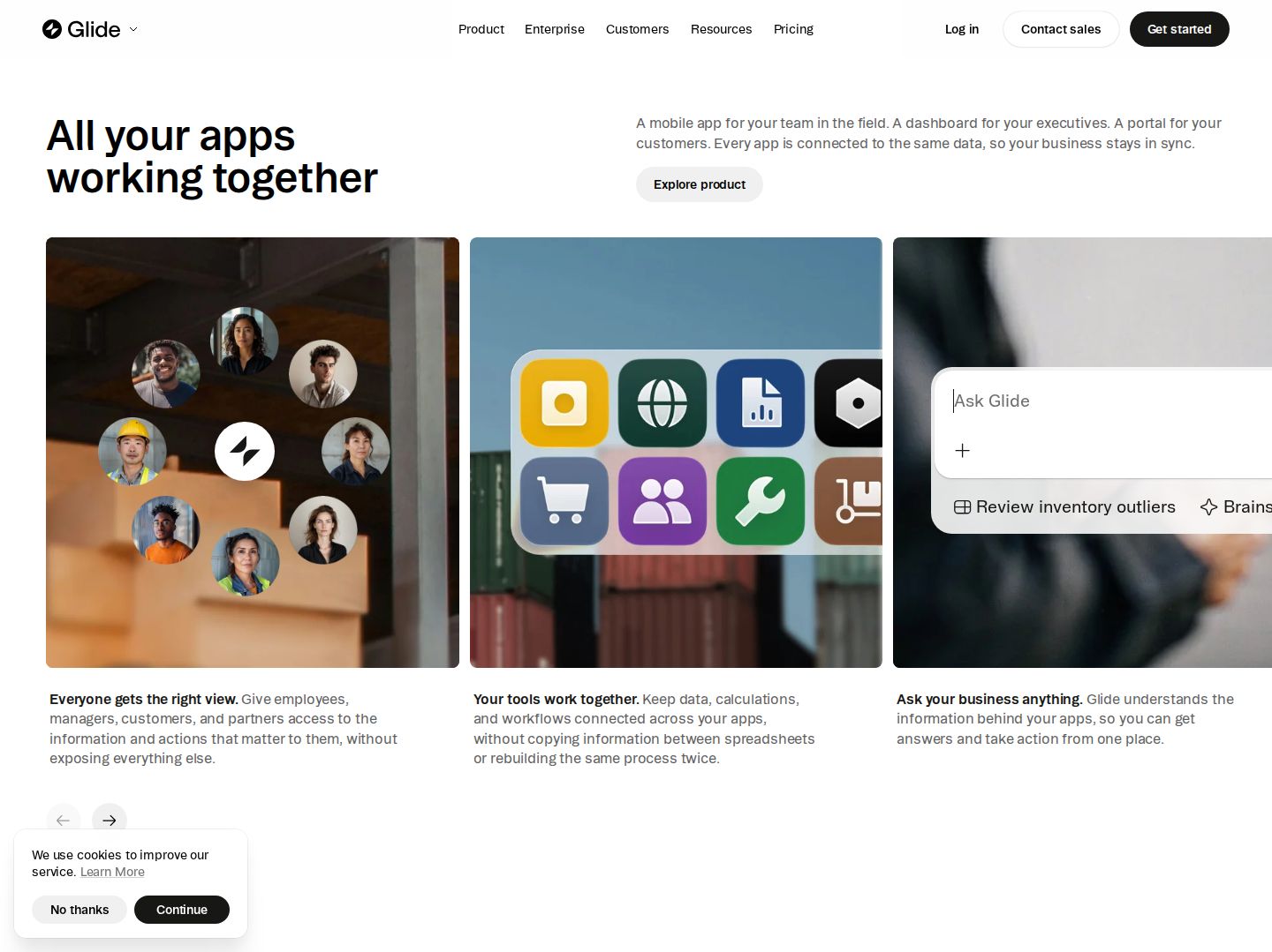 Glide: light product screenshot hero screenshot