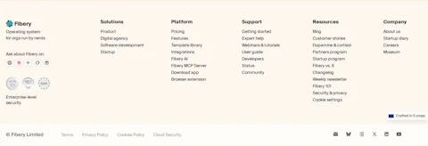 Footer section example