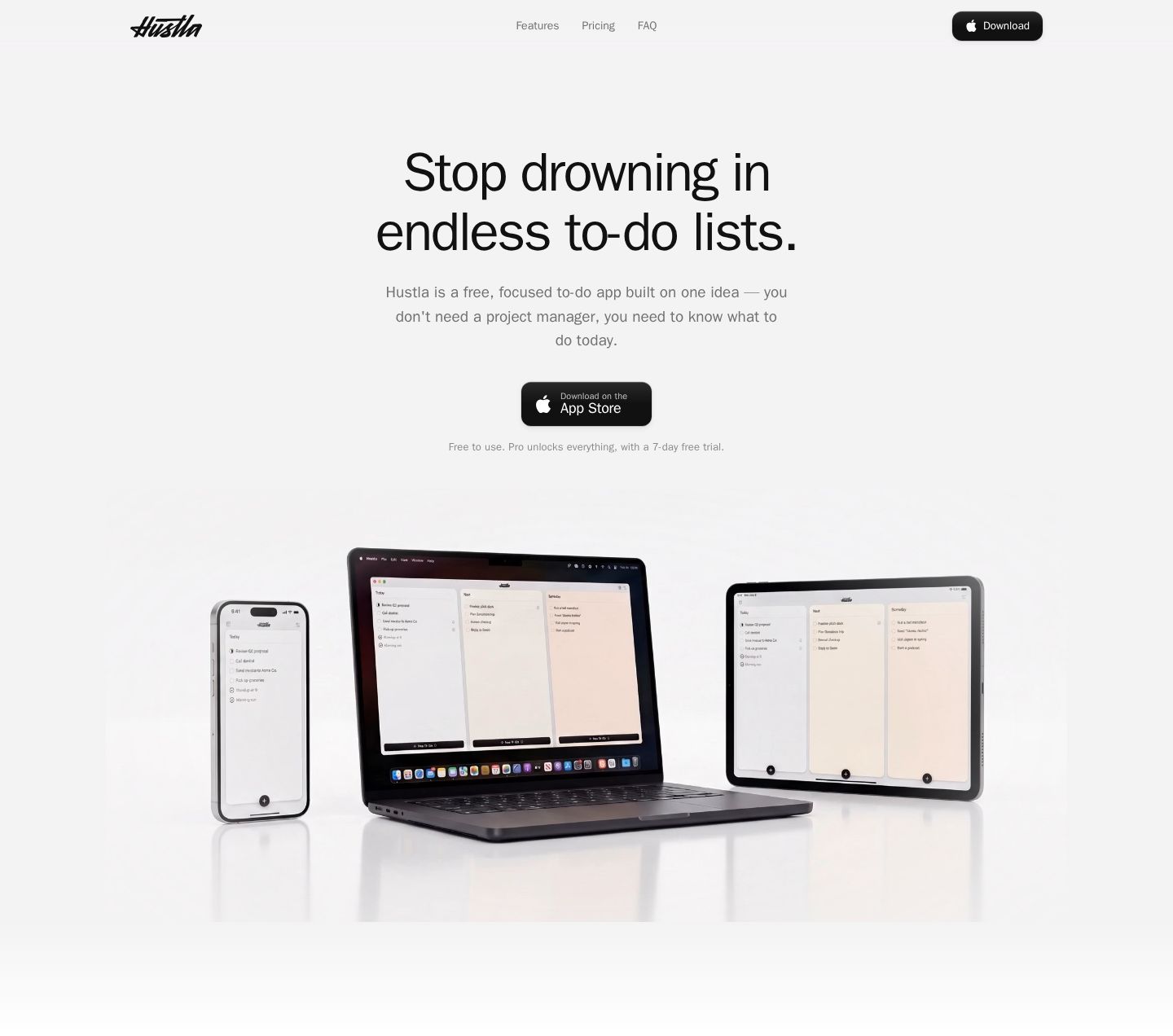Hustla: light product screenshot hero screenshot