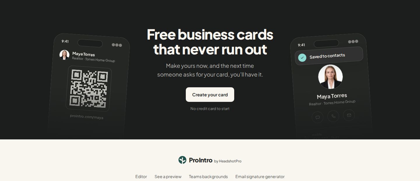 ProIntro Footer component screenshot