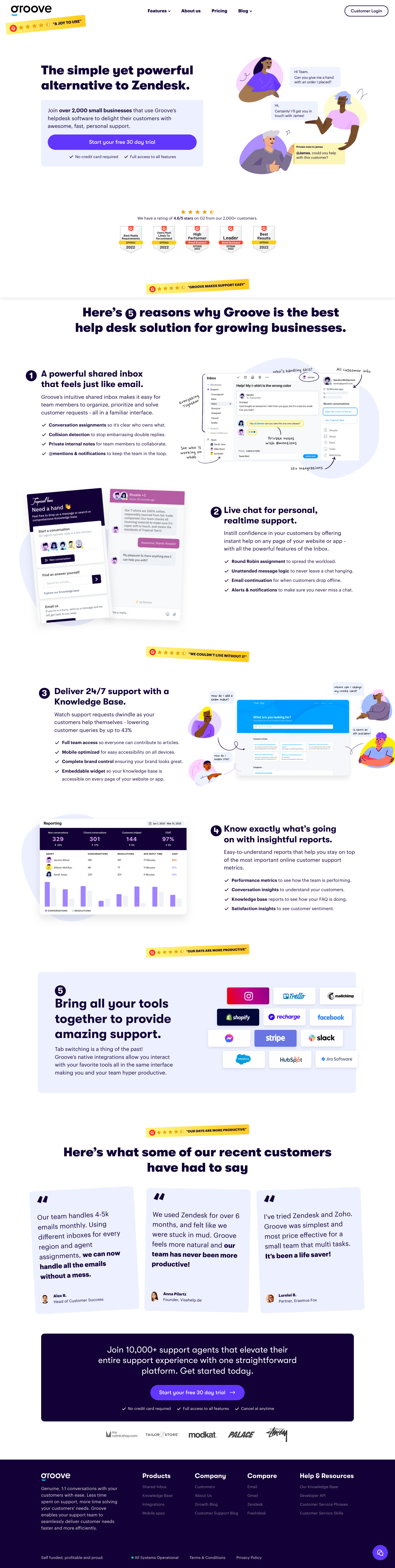 Groove Landing Page screenshot