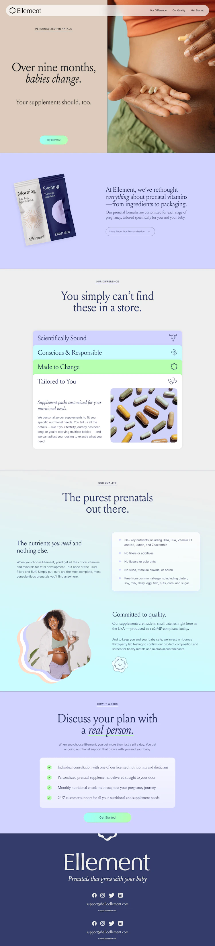  Ellement Landing Page screenshot