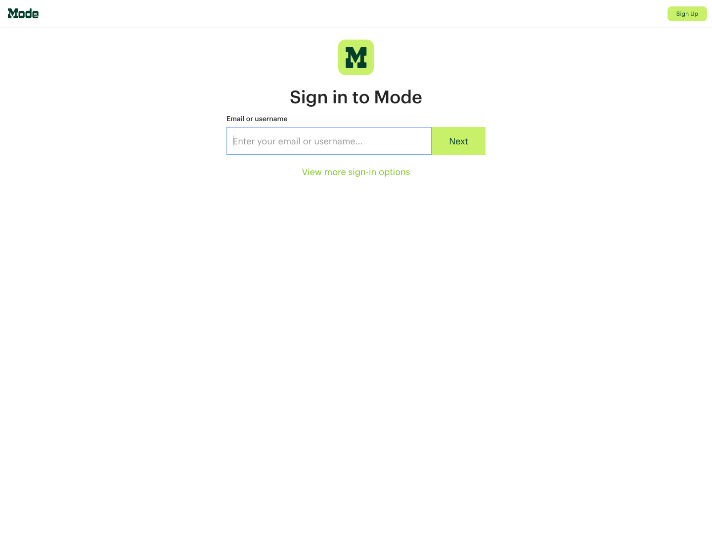 Mode Login screenshot