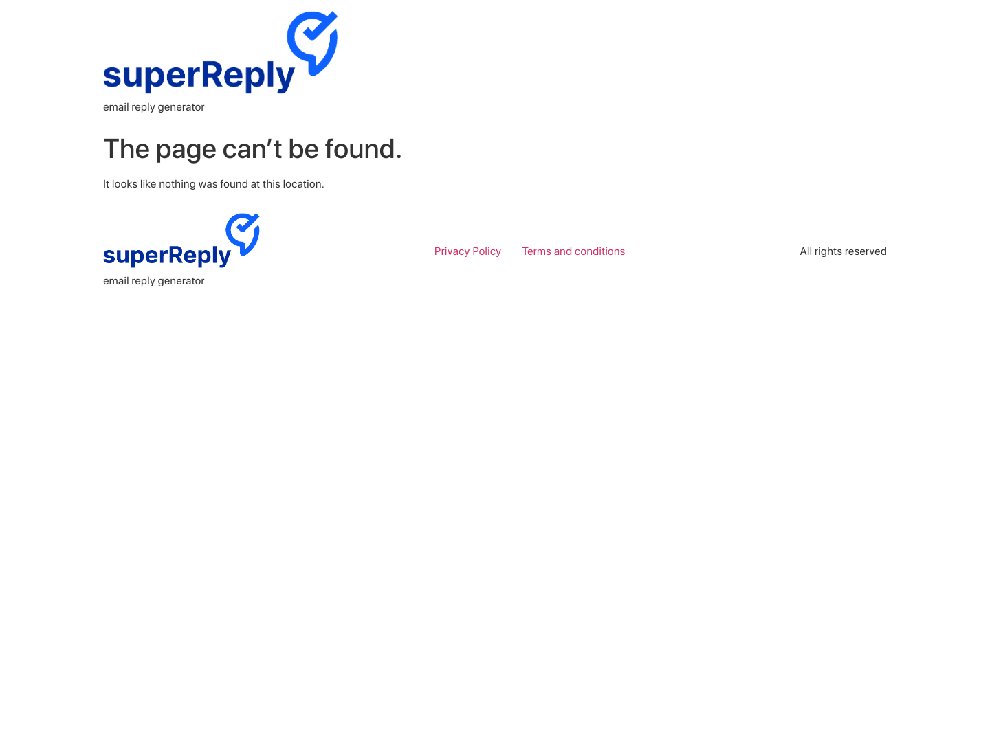 superReply  404 screenshot