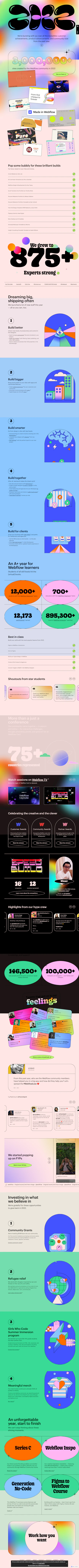 Webflow in 2022 Landing Page screenshot