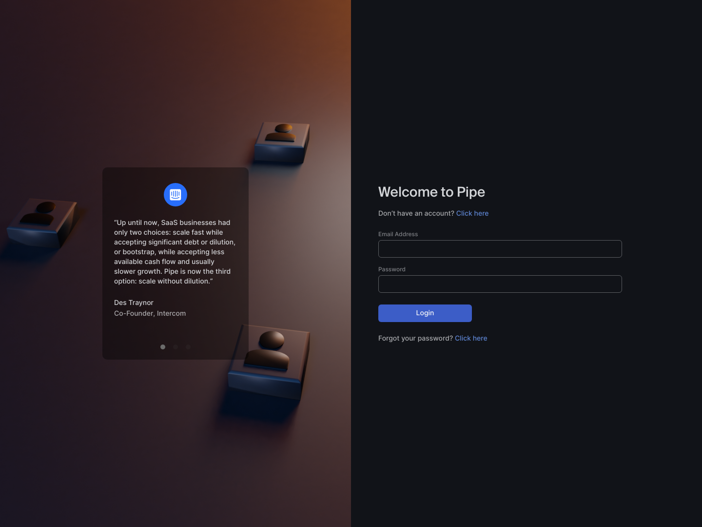 Pipe Login screenshot