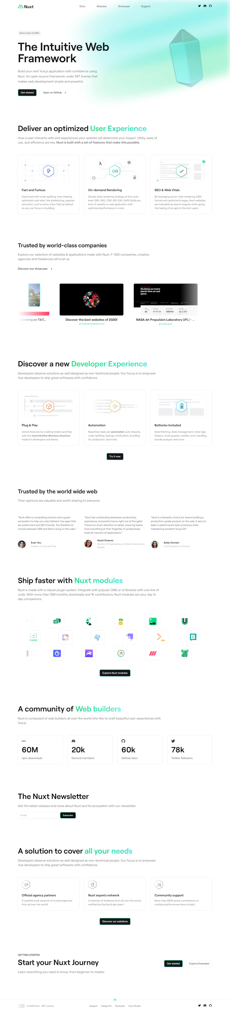 Nuxt Landing Page screenshot