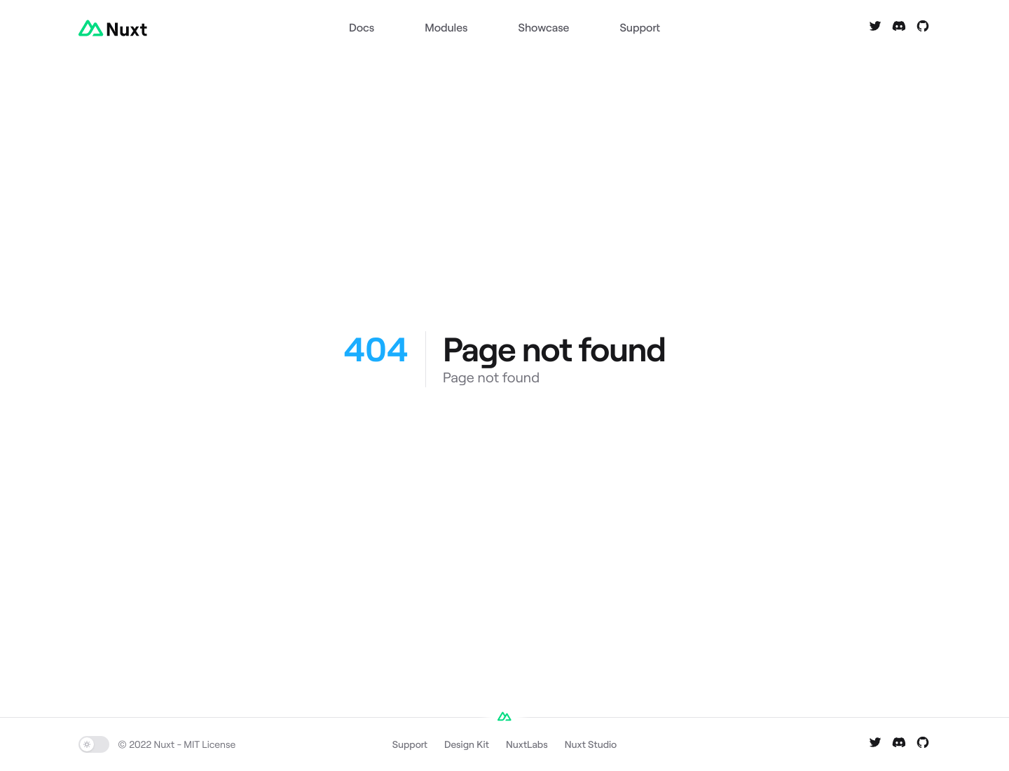 Nuxt 404 screenshot