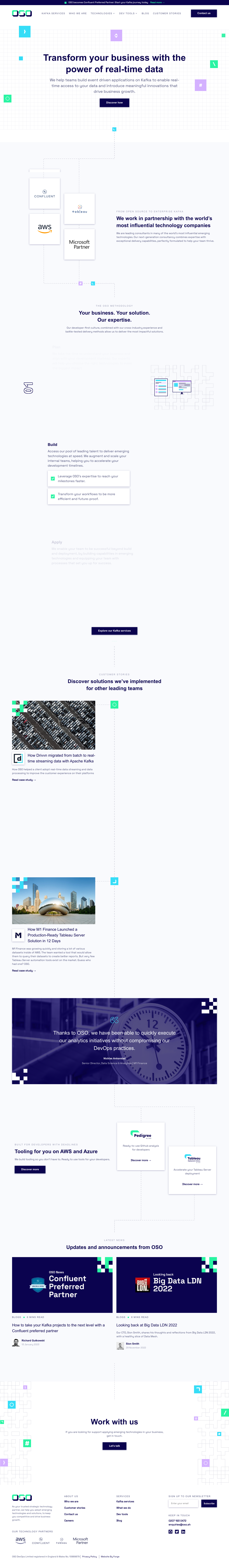 OSO  Landing Page screenshot