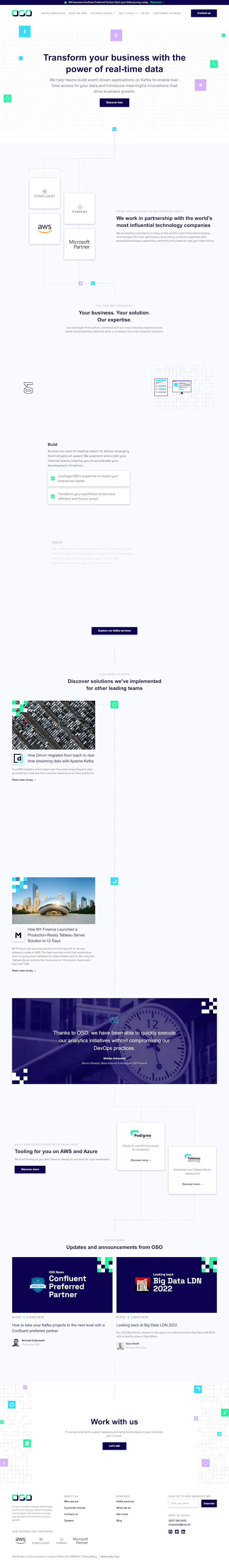OSO  Landing Page screenshot